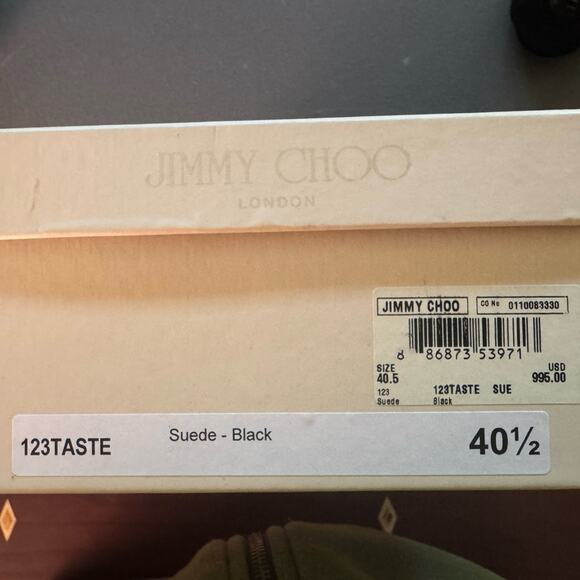 Jimmy Choo “Taste” Black Suede with Fishline heels - 40.5 - Picture 12 of 16